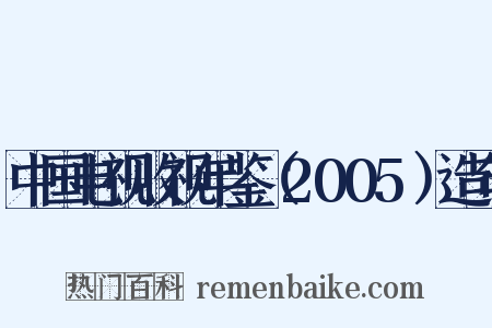 中国电视收视年鉴（2005）造句是什么意思的图片